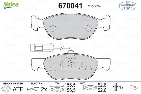 Alfa Romeo 145 1994-2001 Arası 1.9 TD Valeo Marka Ön Balata