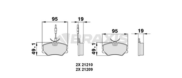 Peugeot 405 1987-1999 Arası 1.9 Injection Braxis Marka Ön Balata