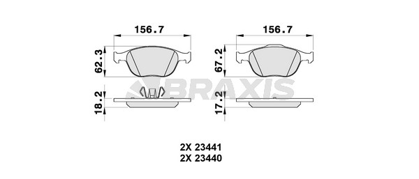 Ford Tourneo Connect 2002-2013 Arası 1.8 TDCi /TDDi /DI, 1.8 16V, 1.8 TDCi Braxis Marka Ön Balata