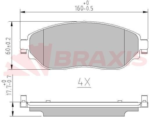 Opel Vivaro 2014-2018 Arası 1.6 CDTI Braxis Marka Ön Balata