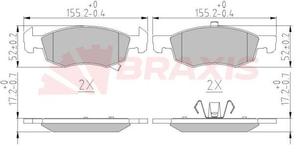 Opel Corsa 2014-2018 Arası 1.3 CDTI Braxis Marka Ön Balata