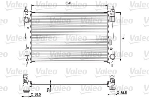 Fiat Punto Evo 2008-2012 Arası 1.3 D Multijet Valeo Marka Su Radyatörü