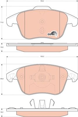 Citroen C4 2006-2015 Arası 1.6 THP 155 TRW Marka Ön Balata