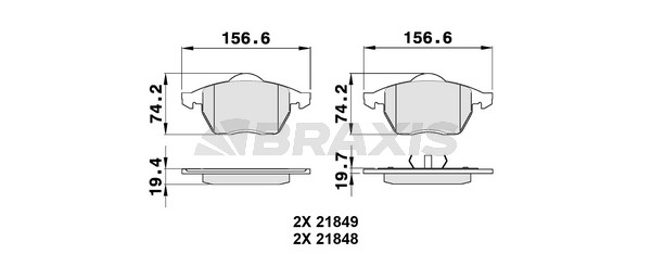 Ford Galaxy 1995-2006 Arası 1.9 TDI, 2.8 i V6, 2.8 i V6 4x4, 2.0 i Braxis Marka Ön Balata