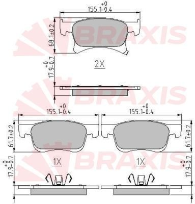 Opel Corsa 2014-2018 Arası 1.2 Braxis Marka Ön Balata