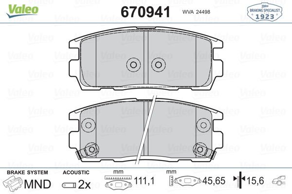 Opel Antara 2006-2010 Arası 2.4 4x4 Valeo Marka Arka Balata