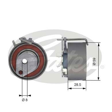 Renault Clio 2005-2014 Arası 1.2 16V Gates Marka Vantilatör Kayış Gergi Rulmanı