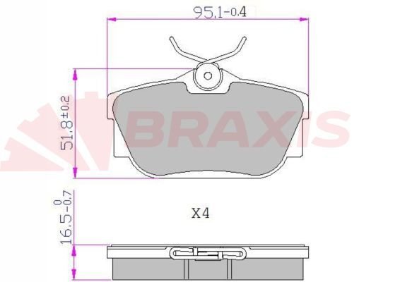 Volkswagen Transporter 1990-2004 Arası 2.0 Braxis Marka Arka Balata