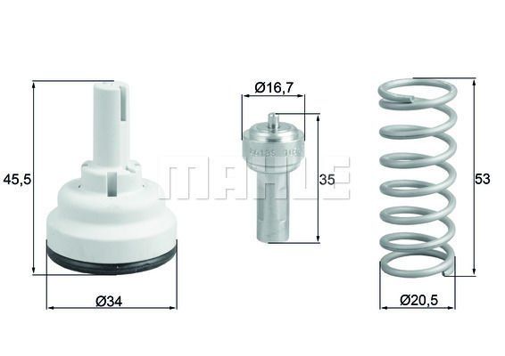Volkswagen Eos 2006-2015 Arası 1.6 FSI Mahle Marka Termostat