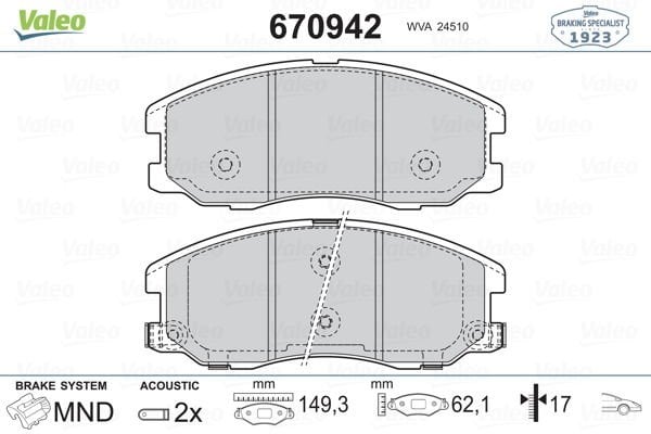 Opel Antara 2006-2010 Arası 2.4 Valeo Marka Ön Balata