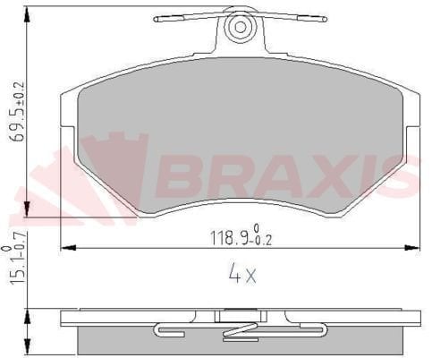 Volkswagen Passat 1988-1997 Arası 1.8, 1.6, 1.8 G60 Syncro Braxis Marka Ön Balata