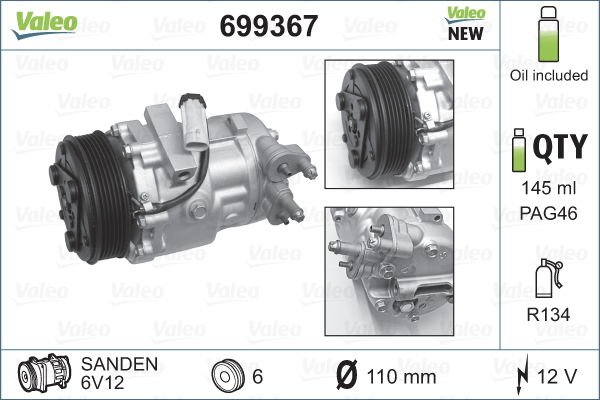Opel Meriva 2003-2010 Arası 1.3 CDTI Valeo Marka Klima Kompresörü