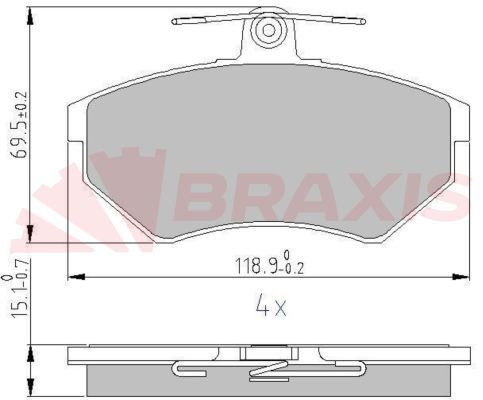 Volkswagen Golf 1989-1998 Arası 1.9 TDI, 1.8, 1.9 D, 1.8 Syncro, 1.6, 2.0 Braxis Marka Ön Balata