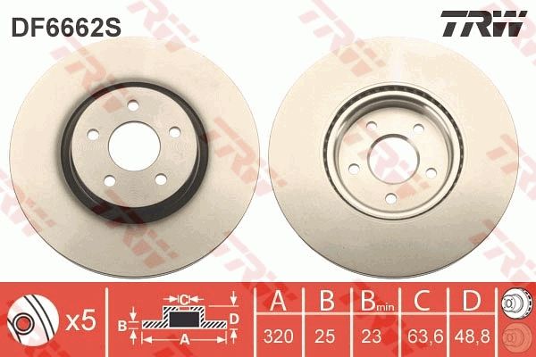 Ford Focus 2004-2013 Arası 2.5 ST TRW Marka Ön Fren Diski