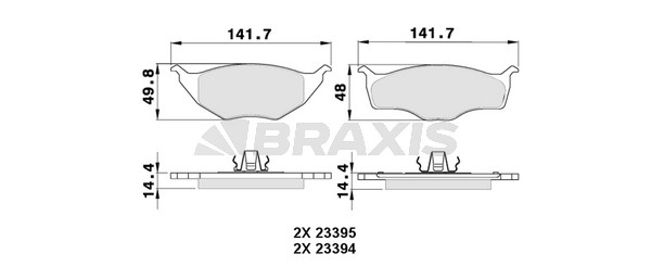 Volkswagen Lupo 1998-2005 Arası 1.2 TDI 3L Braxis Marka Ön Balata