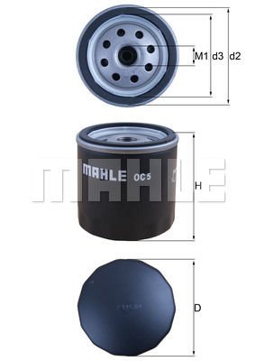 Citroen Lna 1976-1986 Arası 0.6 Mahle Marka Yağ Filtresi