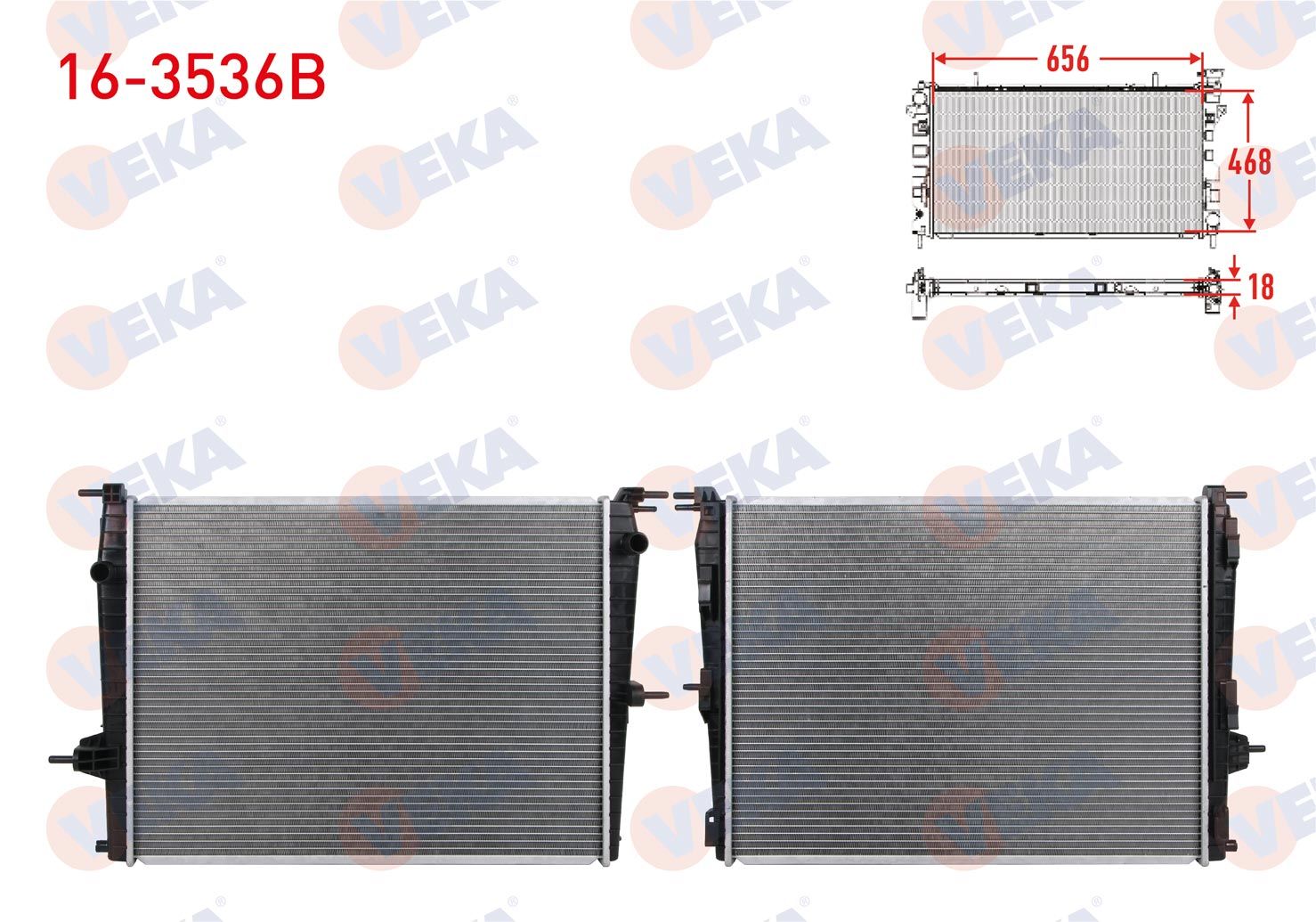Megane III 1.6 16V Benzinli Su Radyatörü Veka 16-3536