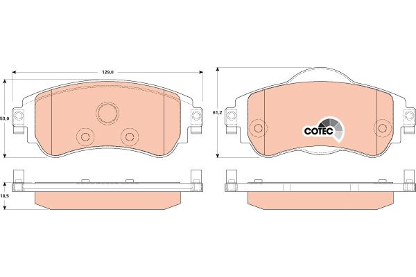 Citroen C4 2009-2013 Arası 1.6 HDi TRW Marka Ön Balata