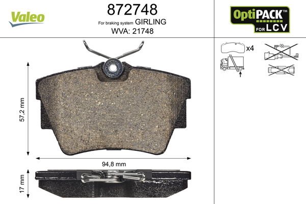 Opel Vivaro 2001-2005 Arası 2.5 DTi Valeo Marka Arka Balata