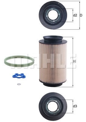 Volkswagen Golf 2003-2013 Arası 1.9 TDI, 2.0 TDI 16V Mahle Marka Mazot Yakıt Filtresi