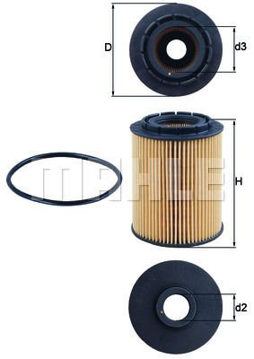 Ford Galaxy 1995-2006 Arası 2.8 i V6, 2.8 i V6 4x4 Mahle Marka Yağ Filtresi