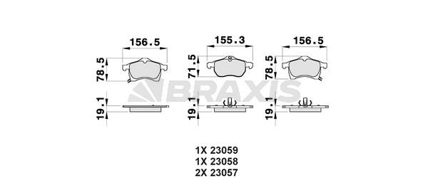 Opel Zafira 1999-2005 Arası 2.0 DTI 16V Braxis Marka Ön Balata
