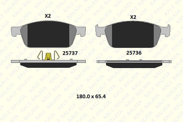 Ford Focus 2010-2014 Arası 2.0 ST Kale Marka Ön Balata