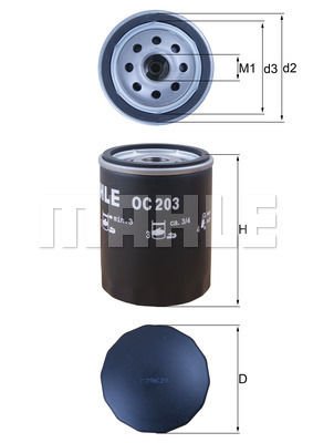 Ford Sierra 1987-1993 Arası 1.8 TD Mahle Marka Yağ Filtresi
