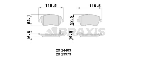 Opel Agila 2008-2014 Arası 1.2 Braxis Marka Ön Balata
