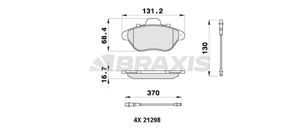 Peugeot 605 1989-1999 Arası 2.1 D Braxis Marka Ön Balata