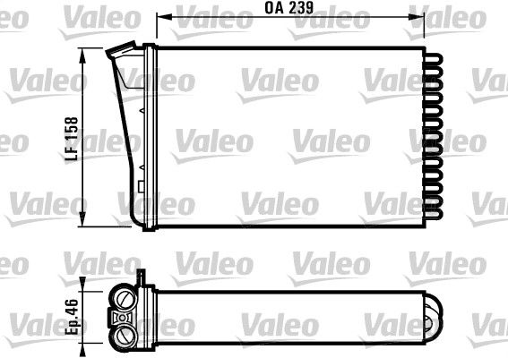 Opel Omega 1994-2005 Arası 2.0, 3.0 V6, 2.0 16V, 2.5 TD, 2.5 V6 Valeo Marka Kalorifer Radyatörü