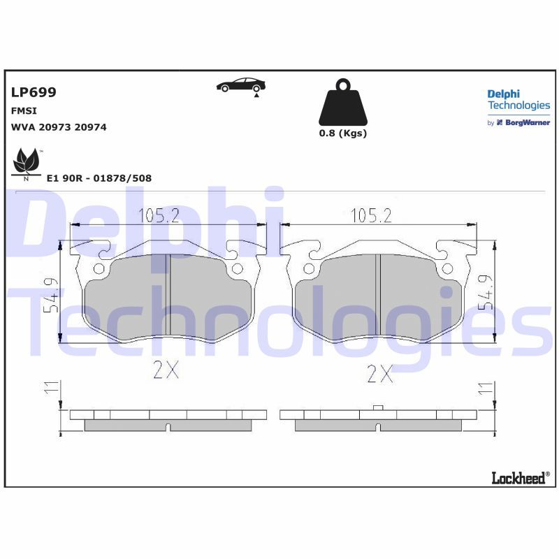 Renault 11 1983-1995 Arası 1.4 Turbo Delphi Marka Arka Balata