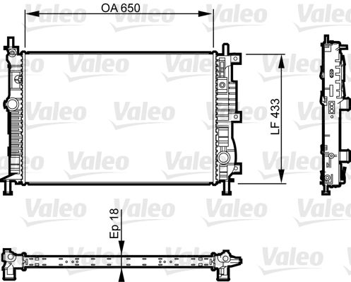 Peugeot 308 2013-2021 Arası 1.6 HDi, 1.6 THP 125, 1.6 THP, 1.2 VTi 72 Valeo Marka Su Radyatörü
