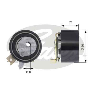 Renault Megane 2001-2012 Arası 1.5 dCi Gates Marka Vantilatör Kayış Gergi Rulmanı
