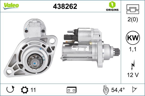 Volkswagen Jetta 2008-2012 Arası 1.2 TSI Valeo Marka Marş Motoru