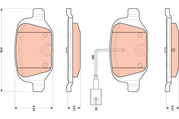 Fiat 500 2007-2011 Arası 0.9, 1.4 TRW Marka Arka Balata