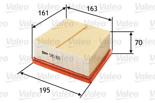 Ford Fiesta 2008-2012 Arası 1.25 Valeo Marka Hava Filtresi