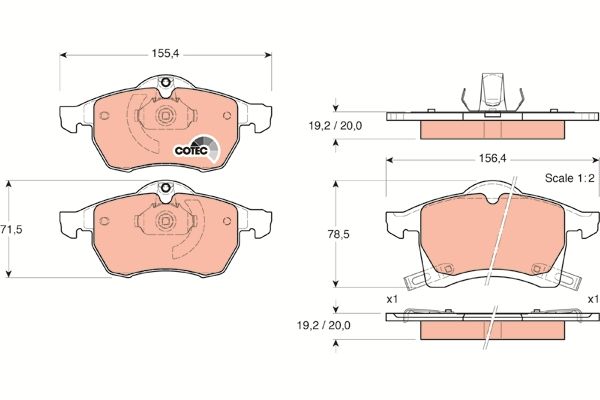 Opel Zafira 1999-2015 Arası 1.8 VAN TRW Marka Ön Balata