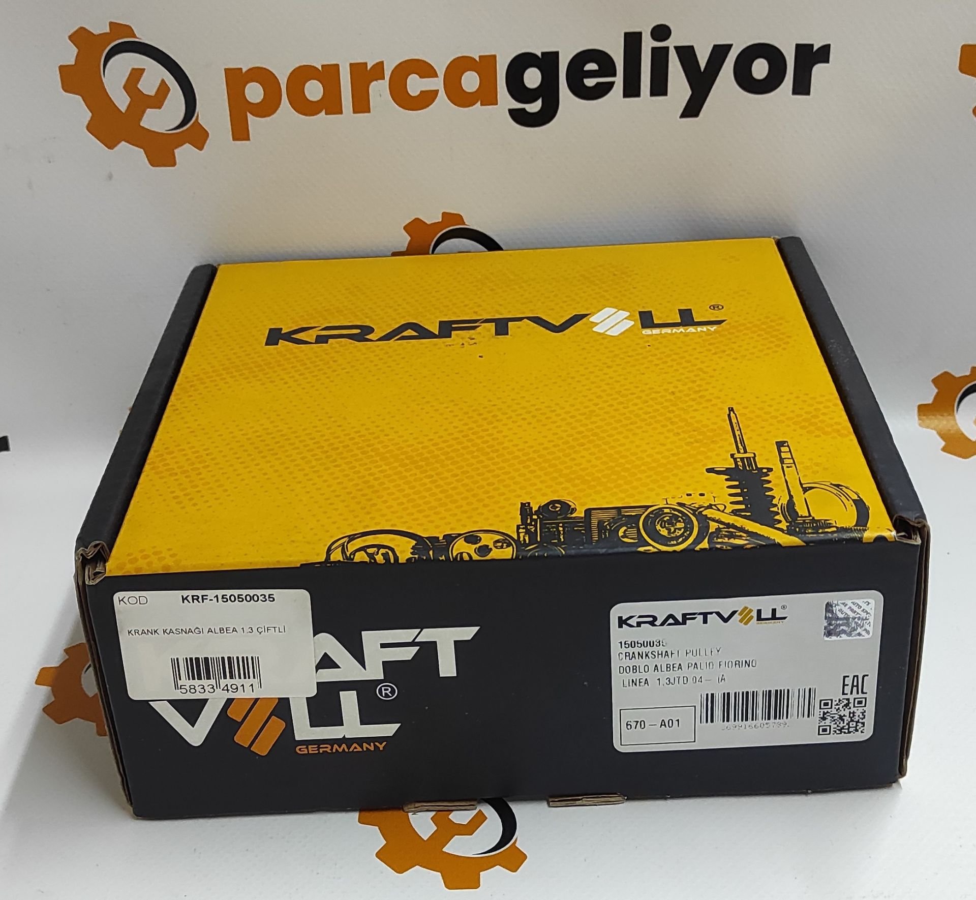 Doblo 1.3 Krank kasnağı Çiftli Kraftvoll KRF-15050035