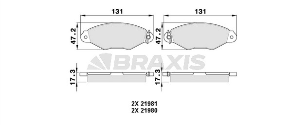 Renault Kangoo 1997-2001 Arası 1.6 16V bivalent Braxis Marka Ön Balata