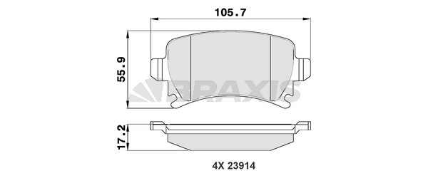 Volkswagen Golf 2008-2014 Arası 2.0 R 4motion Braxis Marka Arka Balata