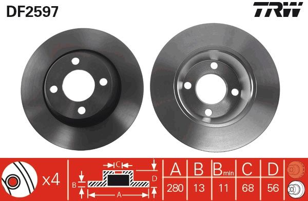 Audi 80 1988-1996 Arası 2.0 TRW Marka Fren Diski
