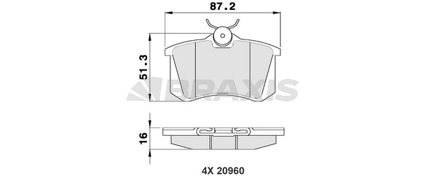 Renault Megane 2001-2012 Arası 2.0 16V Braxis Marka Arka Balata