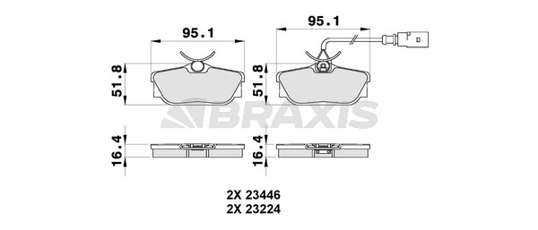 Volkswagen Transporter 1990-2004 Arası 2.5 TDI Braxis Marka Arka Balata