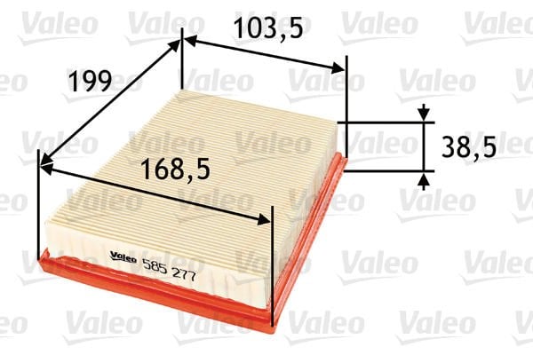 Ford Fiesta 2001-2014 Arası 1.6 TDCi Valeo Marka Hava Filtresi