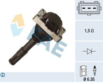 Alfa Romeo 166 1998-2007 Arası 2.5 V6 24V, 3.0 V6 24V FAE Marka Ateşleme Bobini