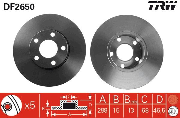 Audi 100 1982-1994 Arası 2.4 D TRW Marka Fren Diski