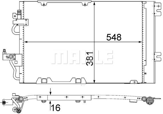 Opel Zafira 2005-2019 Arası 2.2 Mahle Marka Klima Radyatörü