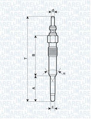 Volkswagen Sharan 1995-2010 Arası 1.9 TDI Magneti Marelli Marka Kızdırma Bujisi