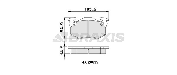 Renault Twingo 1993-2012 Arası 1.2 Braxis Marka Ön Balata Fişli